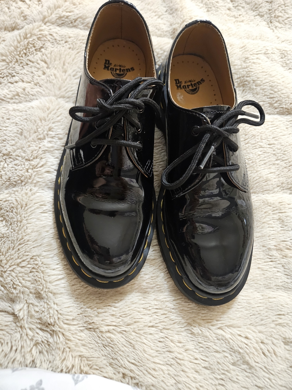 Dr. Martens Black Patent Leather Oxford Lace-Up Shoes